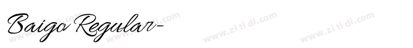 Baigo Regular字体转换